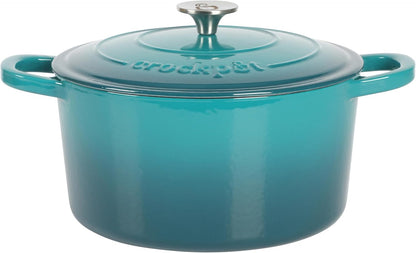 Crock-Pot 3 Quart Enameled Cast Iron Dutch Oven – Aqua K69T