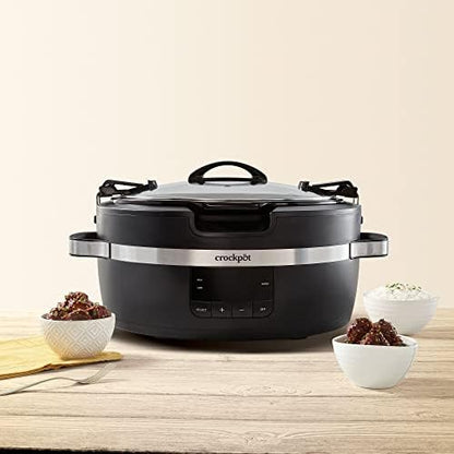 Crock-Pot Thermoshield 6 Quart Slow Cooker with Carry Handles YZ7O