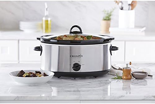 Crock-Pot 7 Quart Oval Manual Slow Cooker – Stainless Steel LG2P