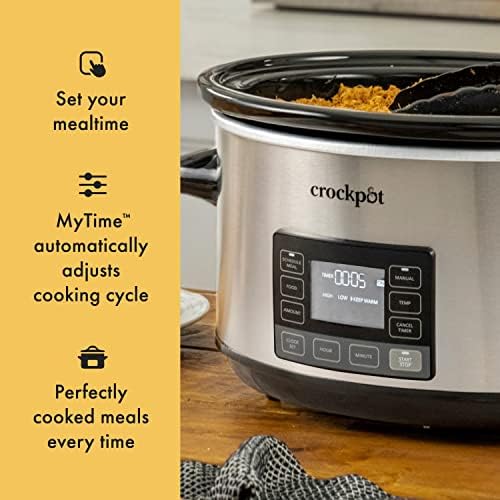 Crock-Pot 7 Quart Portable Programmable Slow Cooker with Timer BHBC