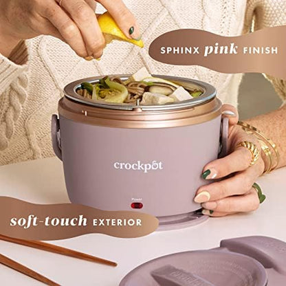 Crock-Pot Electric Lunch Box Food Warmer 20oz – Blush Pink 7AEQ
