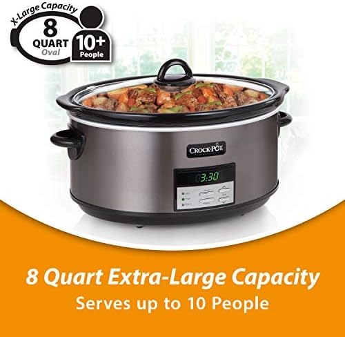 Crock-Pot 8 Quart Programmable Slow Cooker with Auto Warm YIFQ