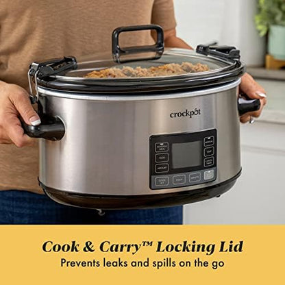 Crock-Pot 7 Quart Portable Programmable Slow Cooker with Timer BHBC