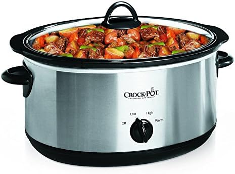 Crock-Pot 7 Quart Oval Manual Slow Cooker – Stainless Steel LG2P