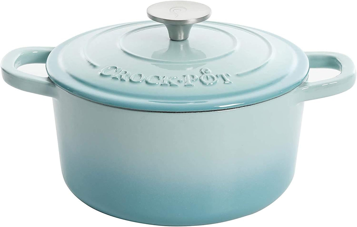Crock-Pot 3 Quart Enameled Cast Iron Dutch Oven – Aqua K69T