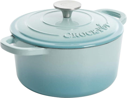 Crock-Pot 3 Quart Enameled Cast Iron Dutch Oven – Aqua K69T